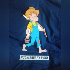 Vintage Huckleberry Finn Teacher 23 1/2" Cut Out Collectible Wall Decor American
